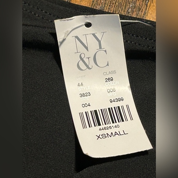 New York & Co Cold off Shoulder micro mini Dress women’s XS oversized top black - Picture 14 of 14